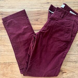 Men's Burgundy Chino Pants